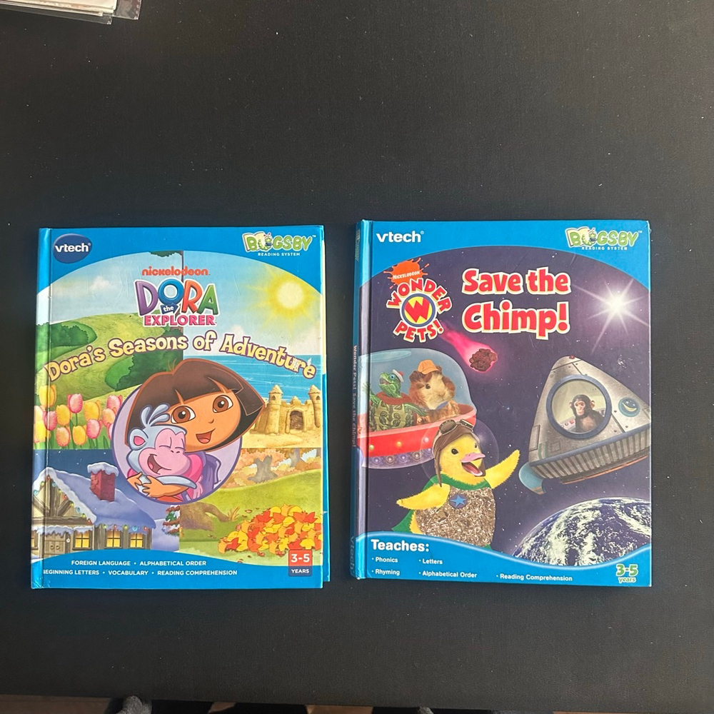 VTech Learning Toys set (2) Dora & Wonder Pets Books